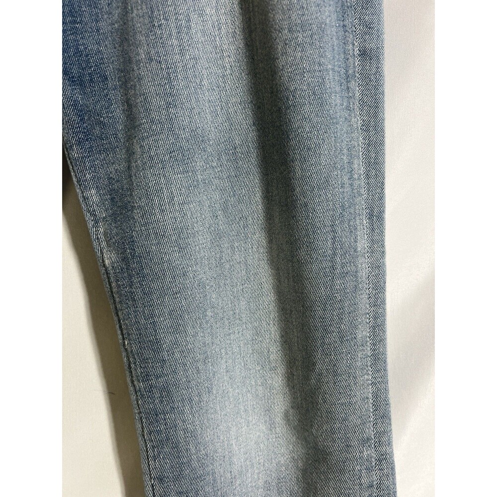 Driftwood Colette Jeans Womens 27x26 Crop Stretch Denim Floral Embroidery Cuffs - Picture 3 of 10